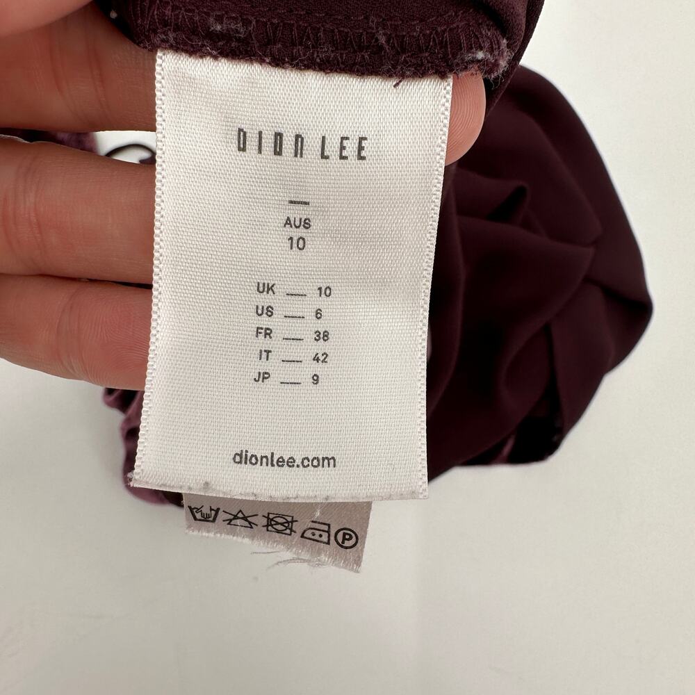 DION LEE Velvet Silk Fine Line Cami Top in Wine // M - Picture 13 of 14